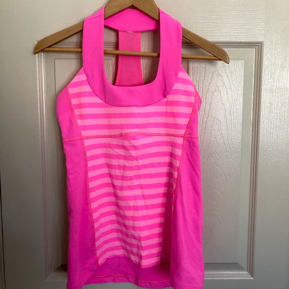 Lululemon pink too with built in bra